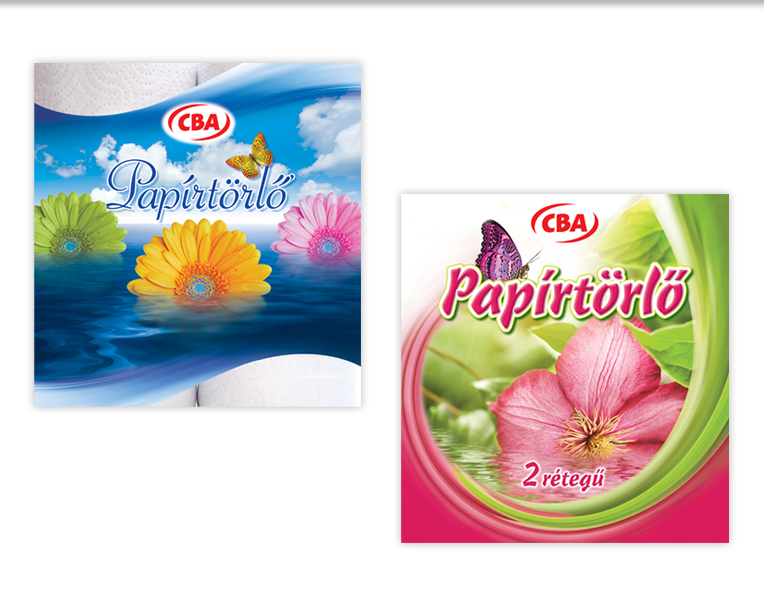 HÁZTARTÁSI PAPÍRTÖRLŐ CSOMAGOLÁS A CBA SZÁMÁRA