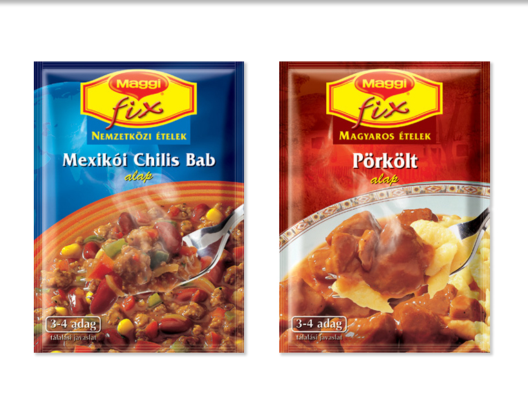 MAGGI FIX TERMÉKCSALÁD CSOMAGOLÁSA